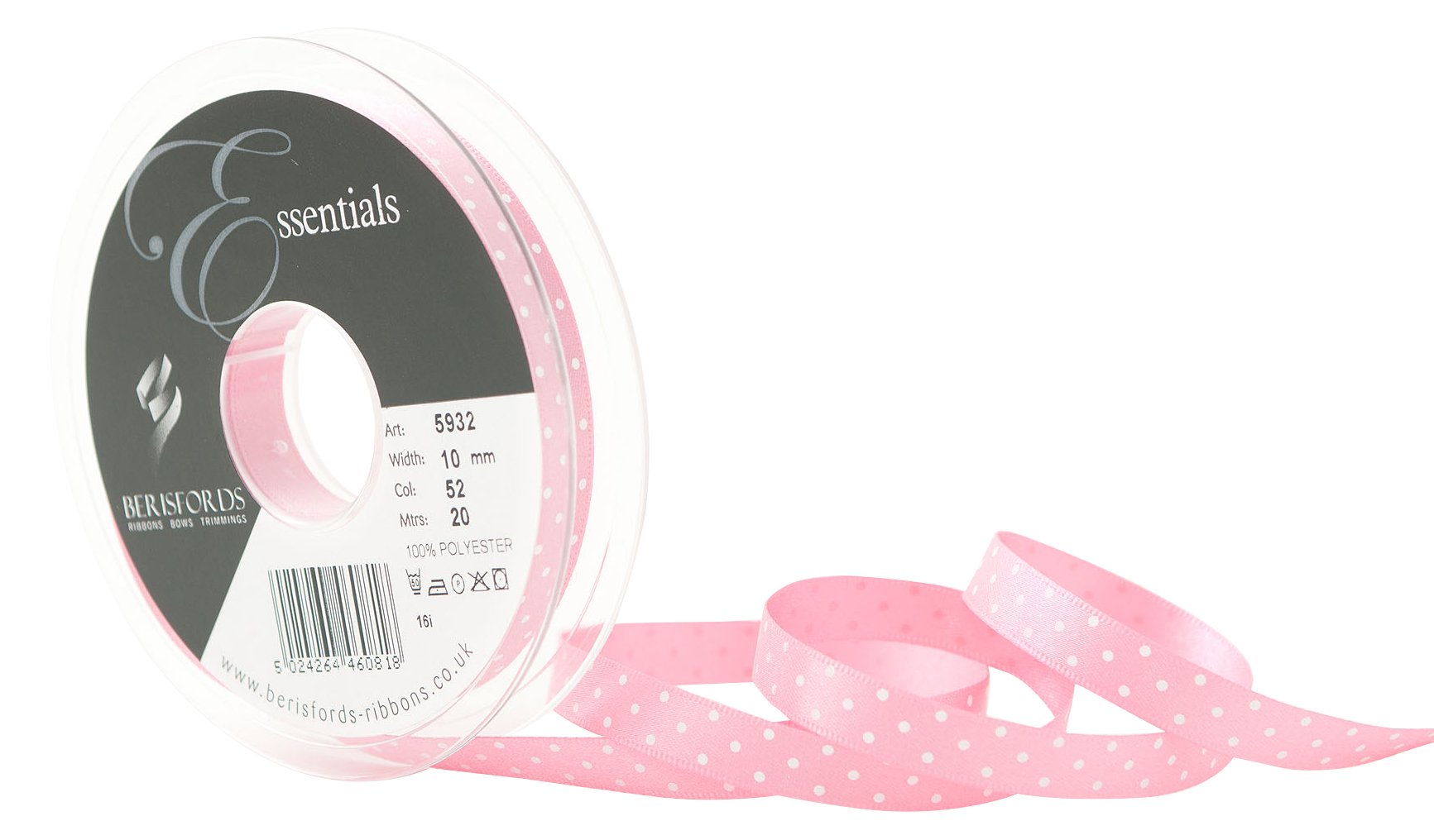 Berisfords Micro DOT, Polyester, Hot Pink, 10.4 x 10.4 x 1.4 cm