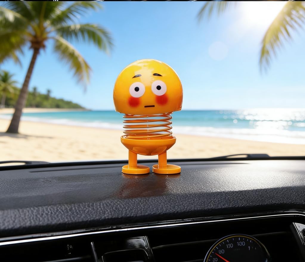 Cute Bobblehead Doll Car Dashboard Decoration, Funny Shaking Head Figurine, Car Interior Accessories Ornament for Vehicle Desk (Naughty)