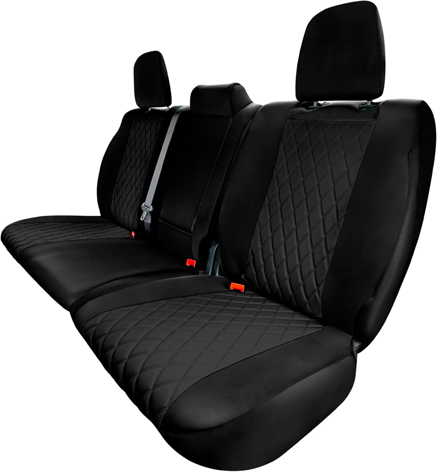 FH Group Custom Fit Car Seat Covers Specifically Made for 2019-2024 RAM 1500, Rear Set Black Ultraflex Neoprene Waterproof, Tailor-Made Seat Covers for RAM Trucks