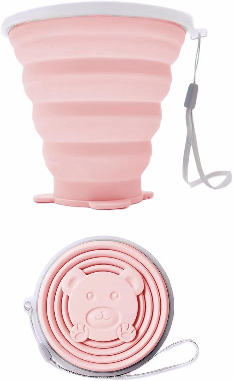 Bicchiere Pieghevole Silicone 270ml - Senza BPA, Con Coperchio, Ideale Per Viaggi E Sport, Blu - Foto 7