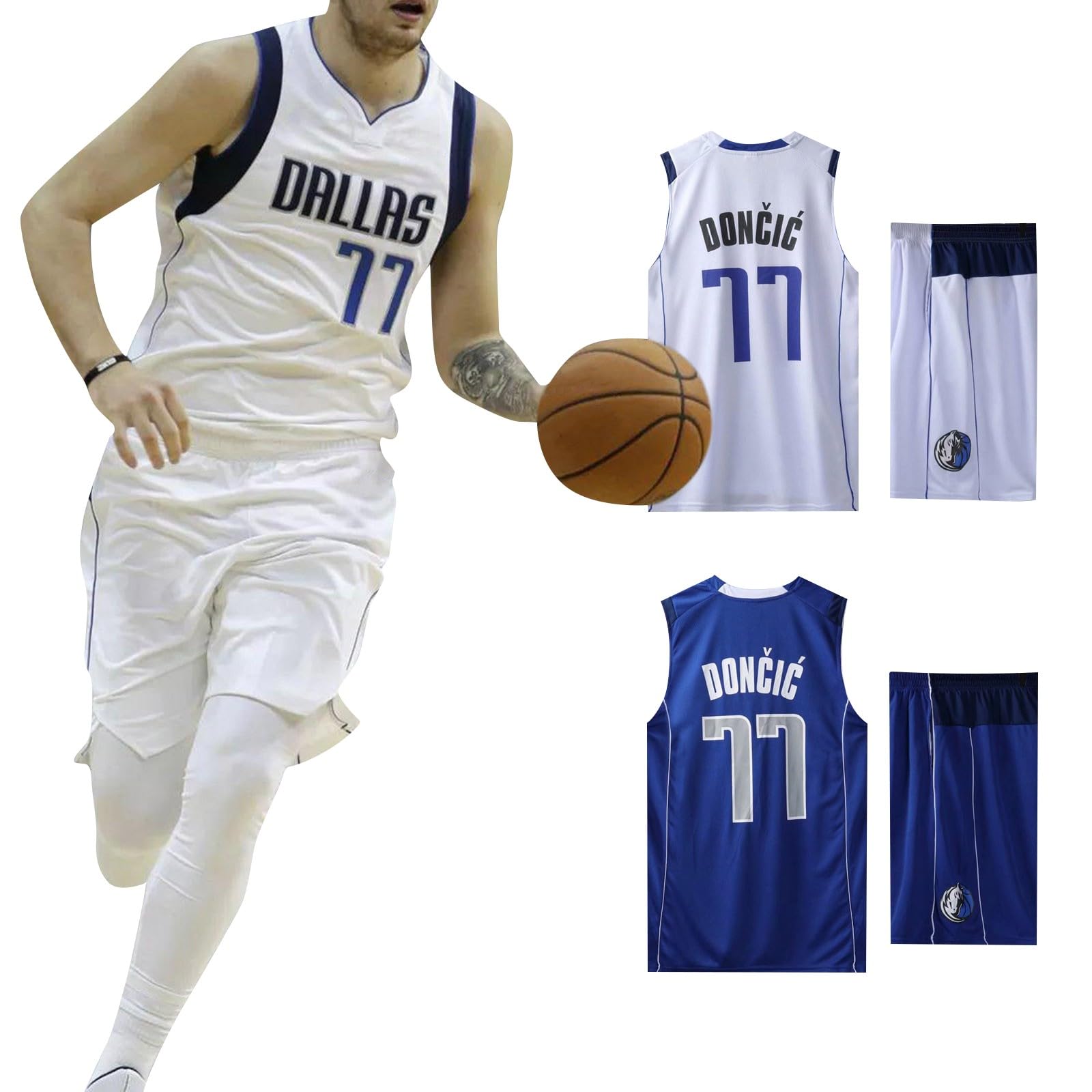 Maillot Basket Enfant Homme 2 Pièces Ensemble Maillots De Basketball Jersey Garçon Vêtement Set Équipement d'entraînement Sport Gilet Basket+Shorts