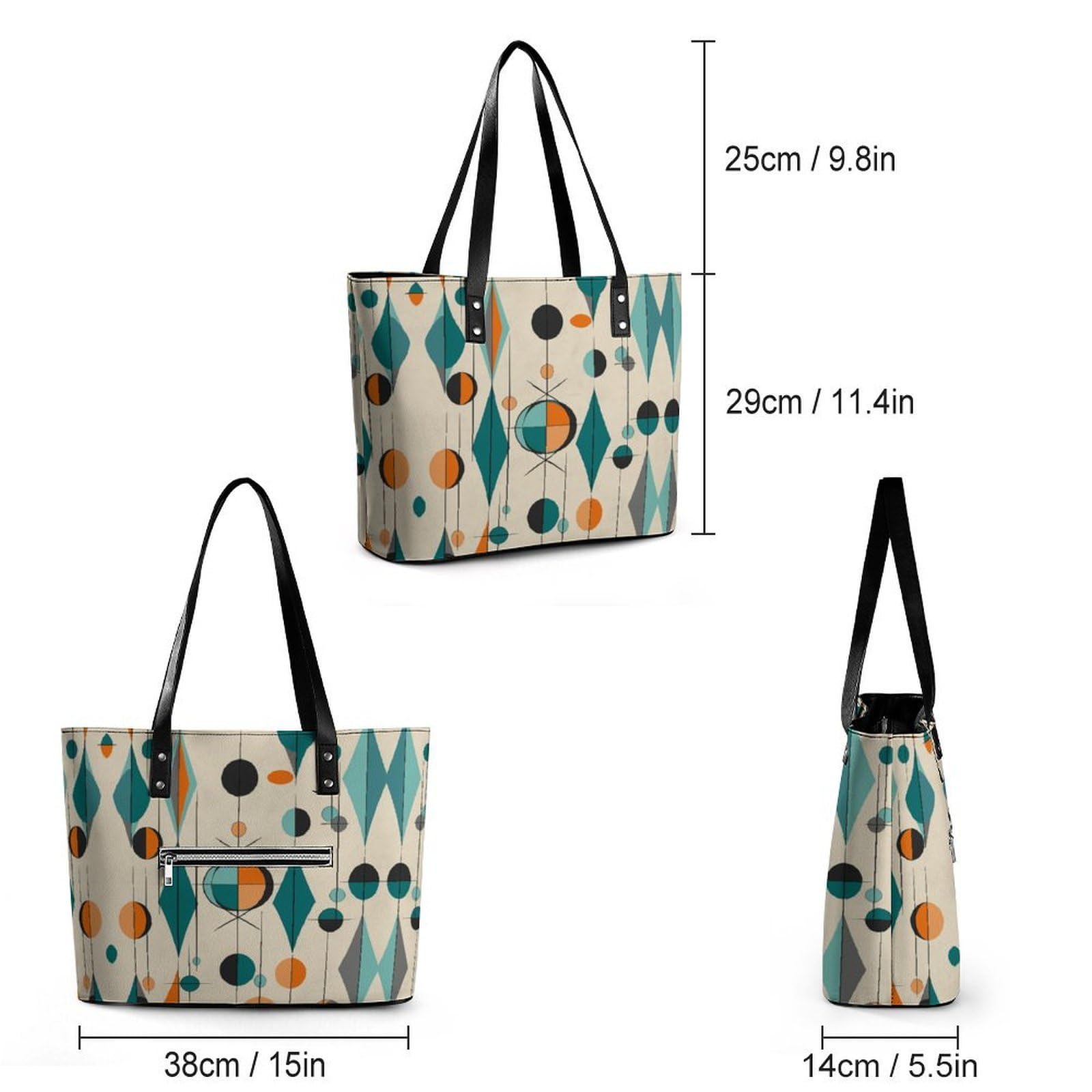 Bolso de mano geométrico de mediados de siglo para mujer, bolso cruzado mediano para mujer