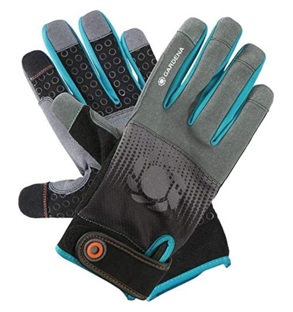 Gardena Rosenhandschuh 9/L: Gartenhandschuhe aus Aramidmaterial an Handfläche und Finger & Gerätehandschuh Größe 9/L: Handschuhe für alle Arbeiten mit Geräten, optimaler Grip