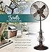 DecoBREEZE Pedestal Standing Fan, 3 Speed Oscillating Fan with Adjustable Height, Prestigious, Antique Fan, 18 inches