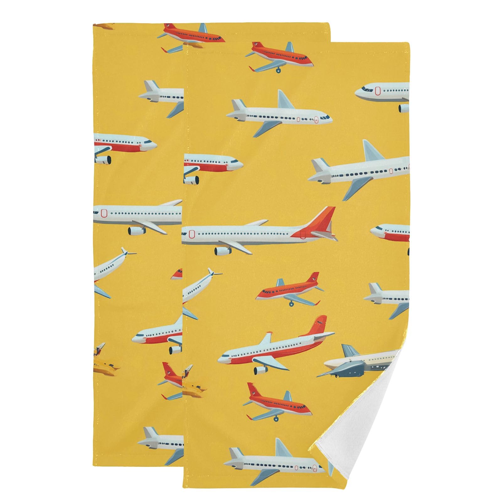 Toallas de mano de algodón amarillo: pack de 2 piezas decorativas de 36x72 cm para tu baño