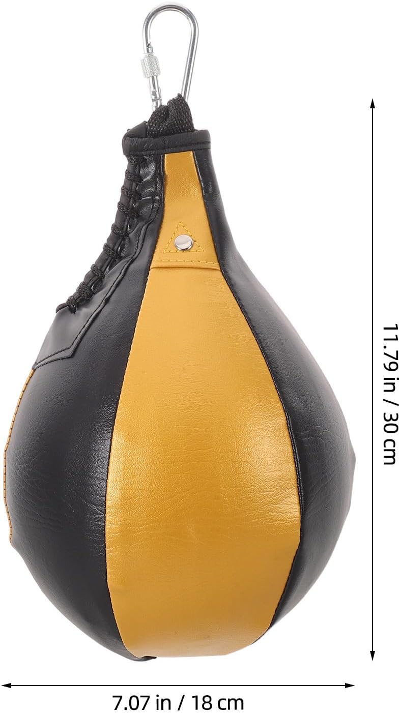 VICASKY Boxing Speed Punch Bag Pu Leather Material Pear-Shaped with Easy Installation and Shock-Absorbing Suspension, for Enhanced Reflex and Hand Protection for Home and Gym Training