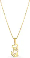 Colar Cordão Feminino Mãe de Pet Pingente Cachorro com Pedras de Zircônias Banhado Ouro 18k - Presente para Mães de Pet, Elegante e Sofisticado