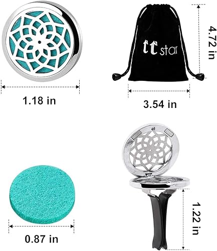 Miniatura 2 de ttstar Clip de ventilación para difusor de automóvil, 1.181in para aromaterapia, aceite esencial para automóvil, clips de ventilación (3 clips de