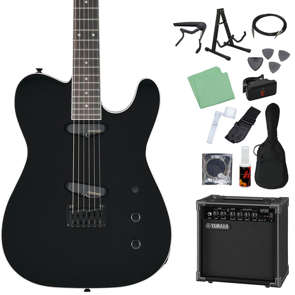 Amazon.co.jp: FERNANDES TEJ-STD 2S BLACK Electric Guitar Beginner  