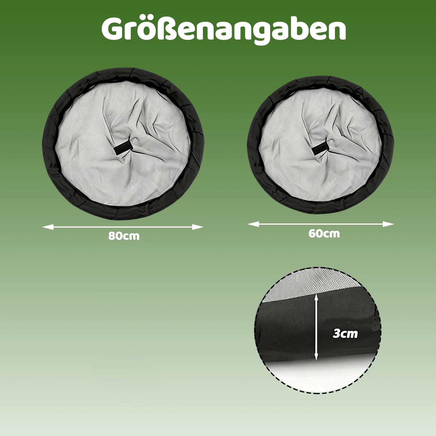 seedman 2 Stück Runde Schwimmende Pflanzinsel,Schwimminsel Teich,Pflanzinsel Teich,Feinmaschiger,Hydroponischer Teichpflanzer für Gartenteiche, Teichzubehör zur Wasserreinigung & Dekoration (80CM)