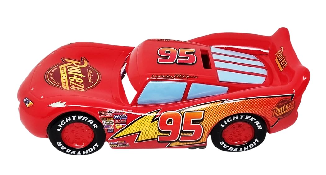 Disney Set Sveglia da Comodino Cars e Salvadanaio Saetta McQueen Apribile e Riutilizzabile