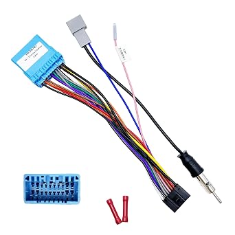 16Pin ISO Aftermarket Radio Harness Adapter for Honda 1998-20011 Acura 1999-2008 Suzuki 2002-2013, 16Pin Android Car Stereo Wiring Harness with SWC Reverse Antenna Cable for Accord Odyssey MDX RDX