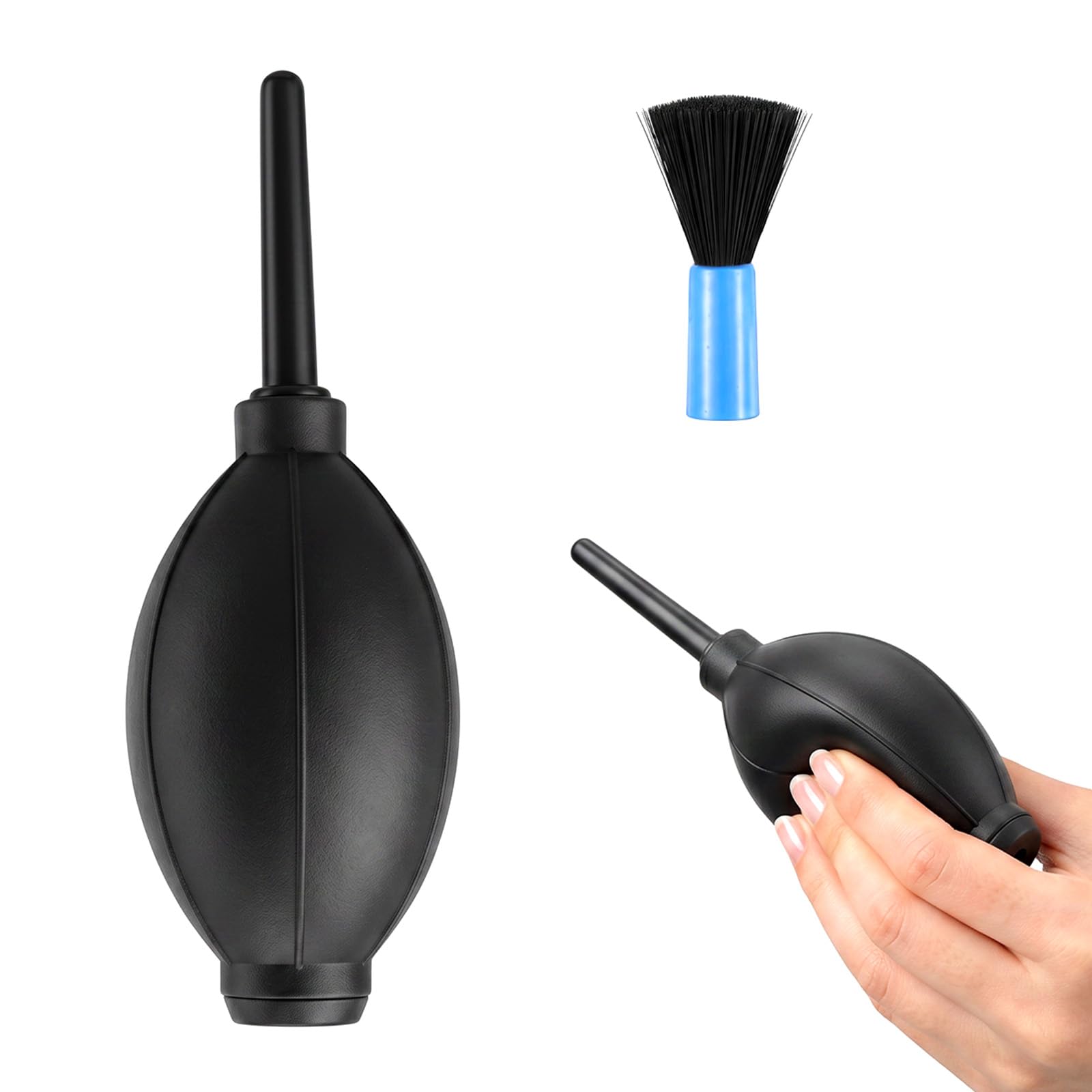 1 soplador de aire con cepillo suave de silicona Super Blaster, bomba de polvo, limpiador de lentes de cámara, bomba de goma, bomba de aire, limpiador de polvo para pantallas de sensor digital