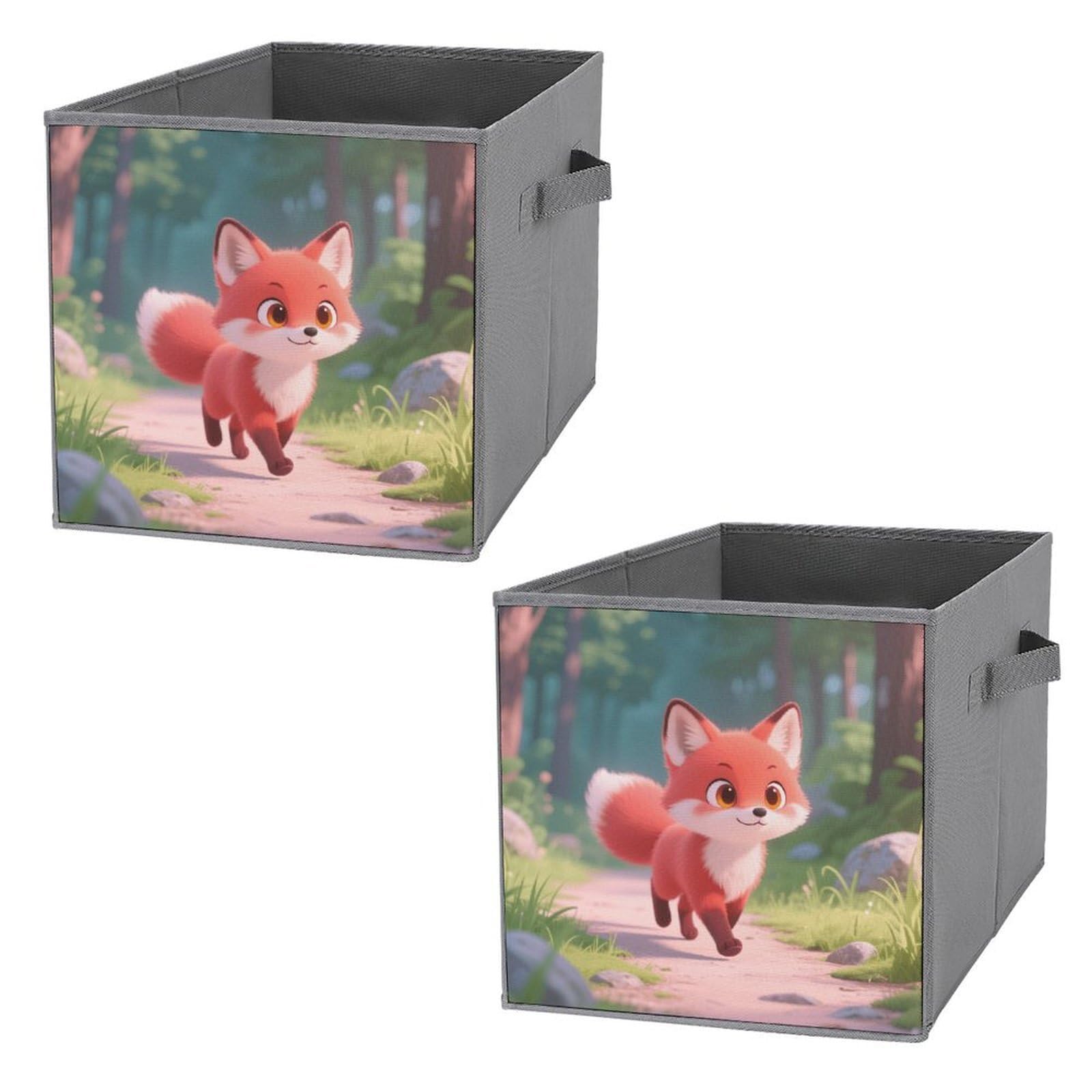 Panier de rangement pliable textile Little Fox pour optimiser les petits placards