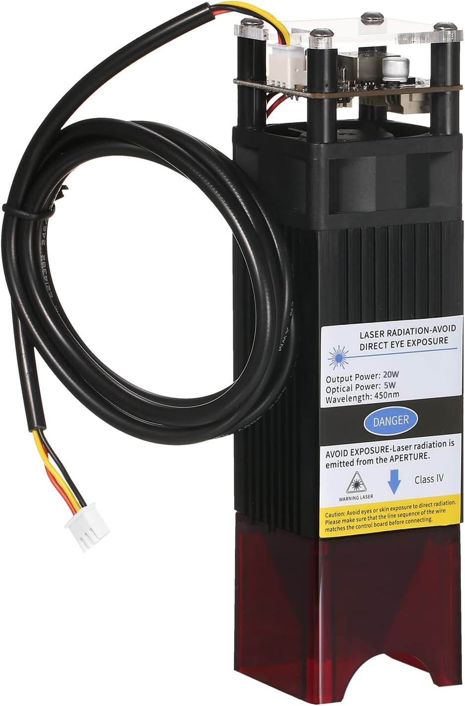 Morelian 20W Laser Module 5W Optical Power Laser Engraving Module Kit Compressed Spot Fixed-Focus Laser Cutter Compatible with Most Laser Engraver Cutting Machine