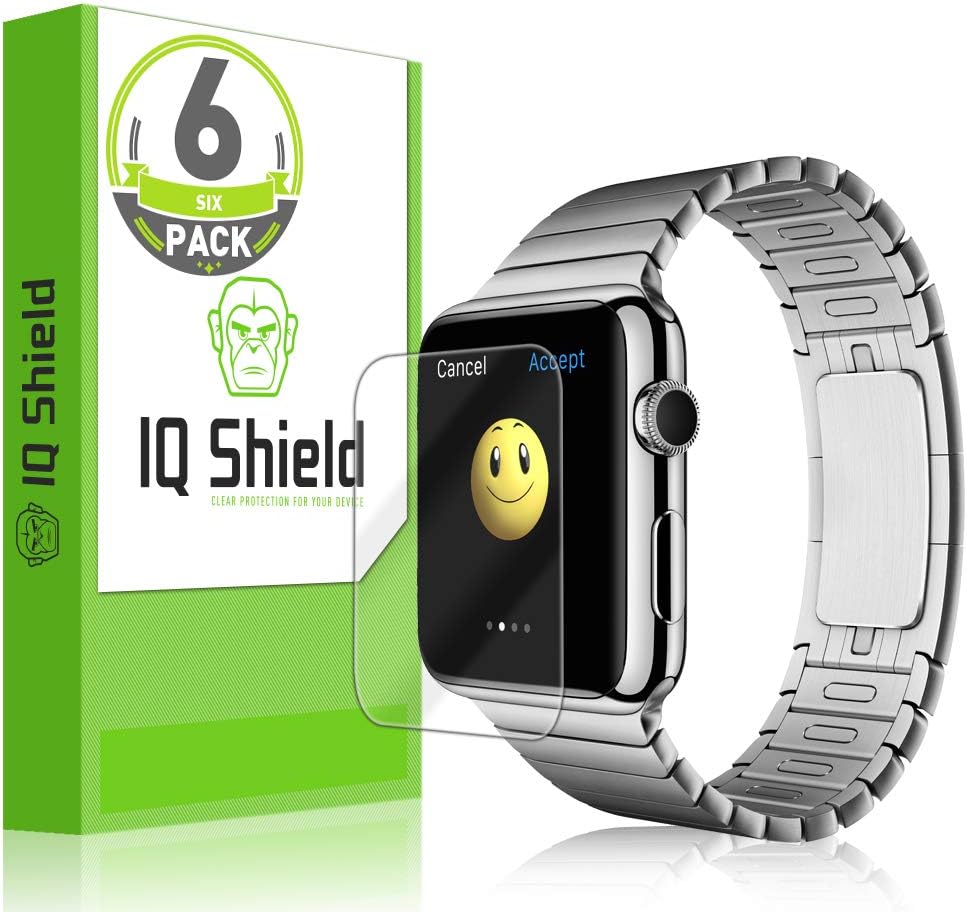 IQ Shield Screen Protector Compatible with Apple Watch Series 1 (42mm)(6-Pack) LiquidSkin Anti-Bubble Clear Film