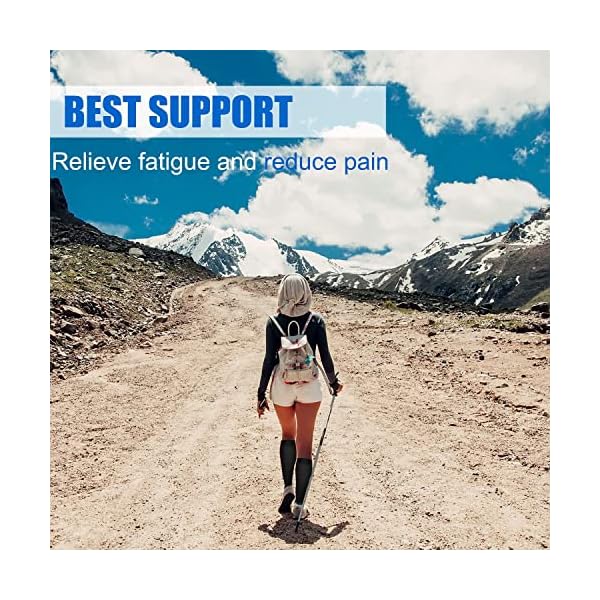 4 Pairs Copper Compression Socks for Men&Women(15-20mmHg), Compression Stocking for Swelling Running Hiking Travel Nursing - Image 4