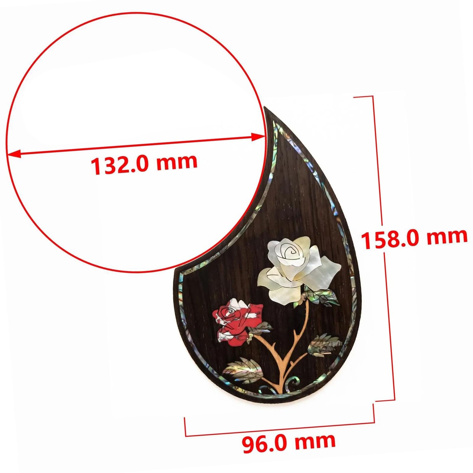 Pickguard do gitary akustycznej dla początkujących Płytka ochronna do gitary akustycznej z palisandru powierzchnia odporna na nacisk(SN04)