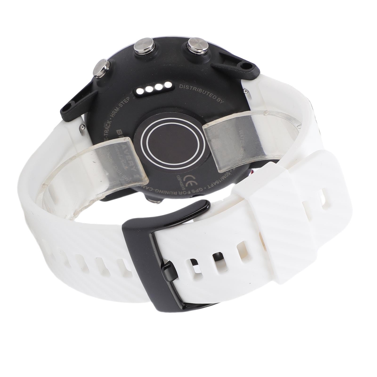 Smartwatch Rotondo, Orologio Sportivo in Lega Ti con Display da 1,3 Pollici, Impermeabile Fino a 50 M, Sensore di profondità, Barometro, Batteria da 320 MAh per Nuoto, Corsa, Immersioni (WHITE)