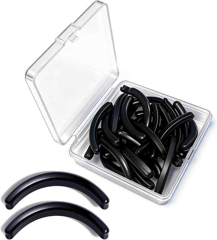 Compatible with Revlon Eyelash Curler Refill Pads,24Pack | Silicone Replacement Refills Only Fit for Revlon Eye Lash Curler Refill Pads.(BlackA-(Fit for Revlon))