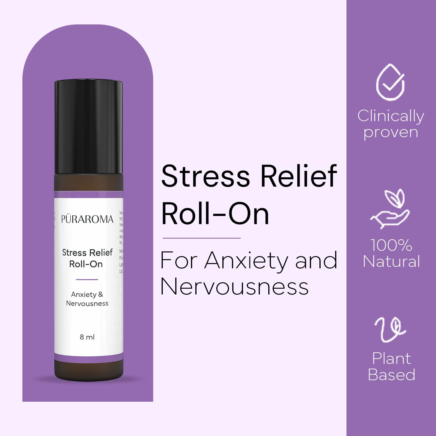 Stress Relief Roll-On 8ml | Natural Essential Oil Blend | Calms Stress, Balances Emotions & Supports Sleep | Fast-Acting Relief | Portable & Easy-to-Use | Ideal for On-the-Go Relaxation — Amazon image 2