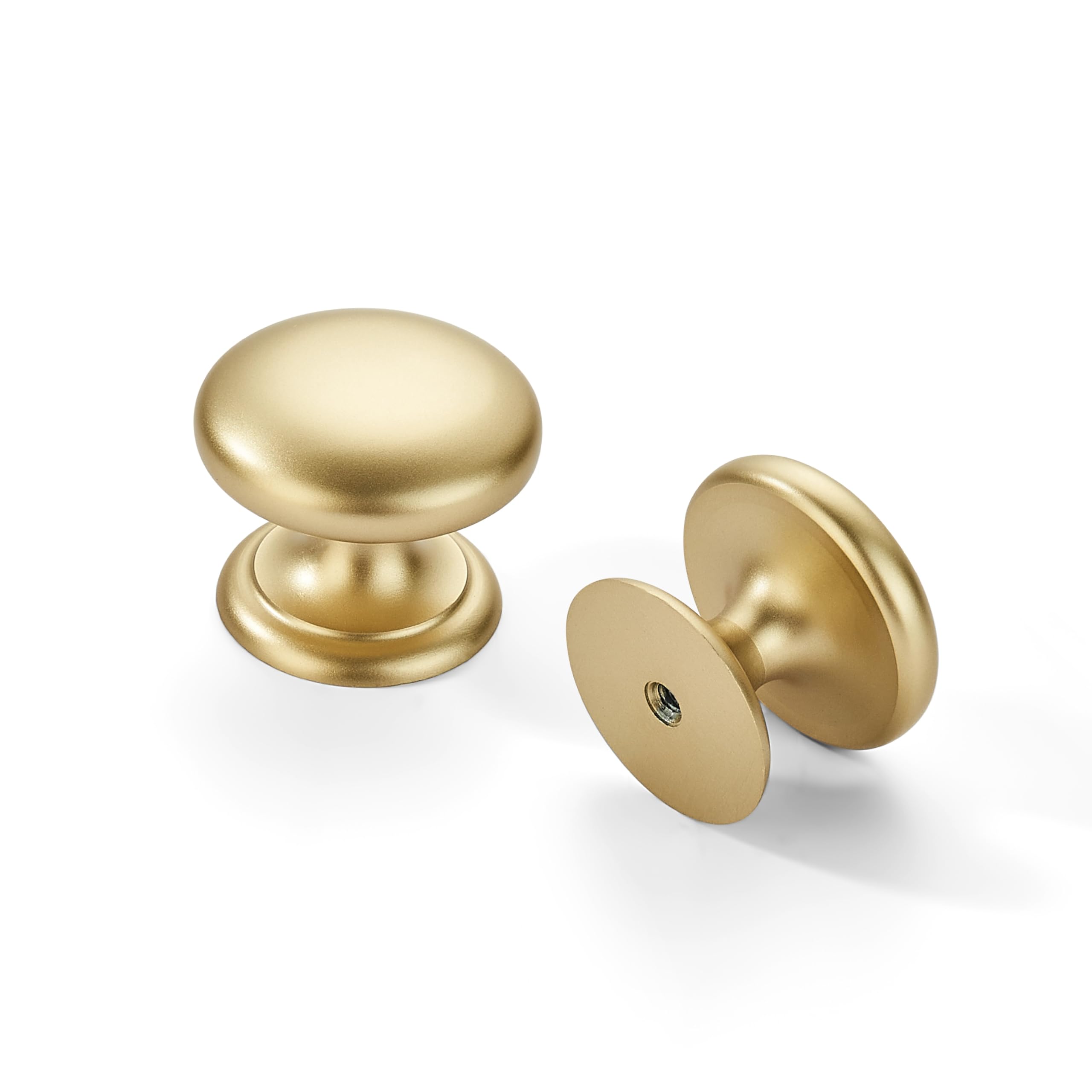 Khtumeware - LHSZ4 Round Knob, Matte Champagne Gold, DIA 1 - 1/2 in (38 mm), 10 Pack