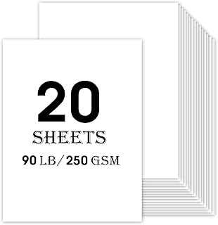 20Sheets 11 x 14 White Cardstock Paper, Thick Card stock for Cricut, Large Construction Paper for Card Making, Scrapbooking, Craft 80 lb / 230 gsm (white)