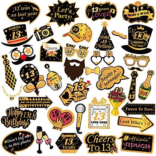 Party Birthday Photo Booth Props, 30Pcs Set Of Happy Trinidad And...
