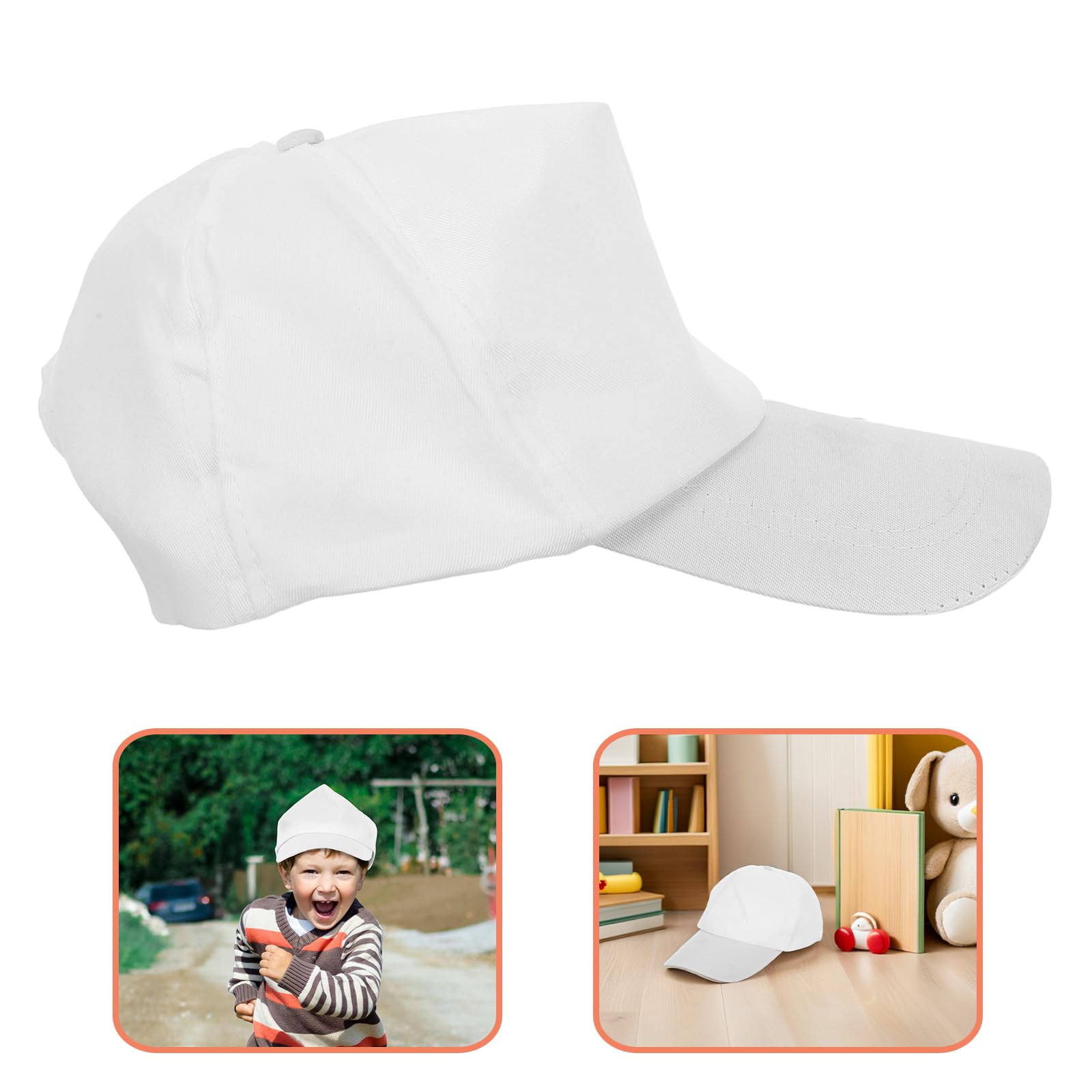 Alipis 24 Pezzi Set di Cappellini da Baseball in Cotone, con Strisce di Vernice Acrilica, per Feste e Attività Creative All'aperto