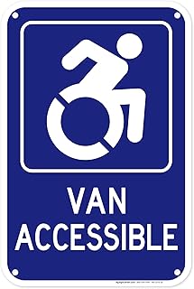 Van Accessible Handicap Parking Sign, 12"x18" Polyethylene, Indoor/Outdoor Use, USA MADE By My Sign Center(MS-1075)
