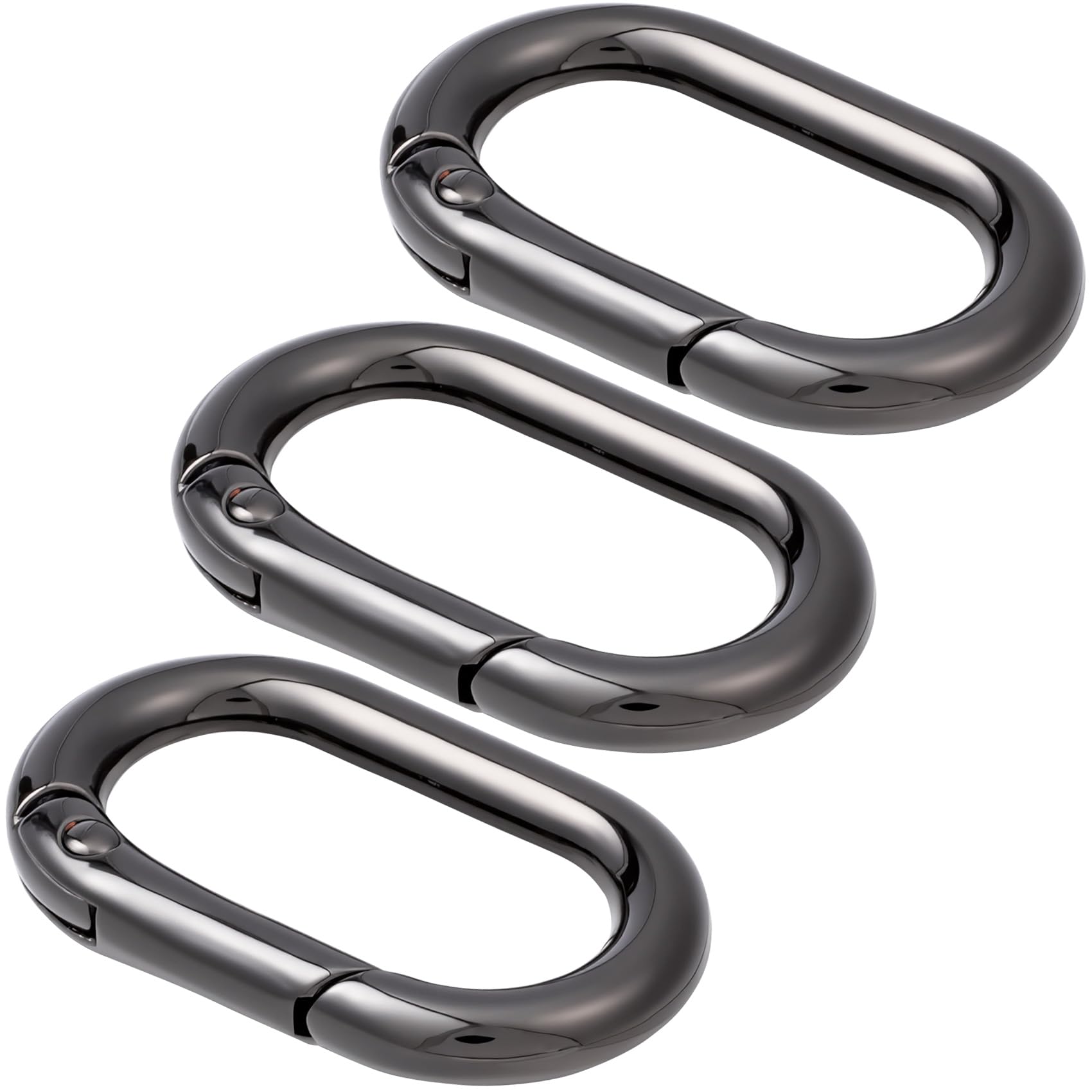 Oval Spring Ring Clips, Metal Keyring Purse Clip