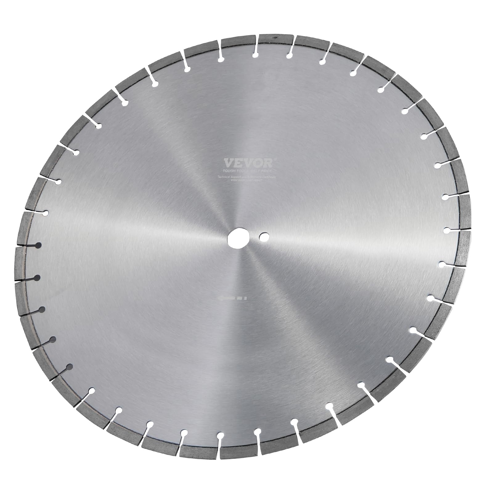 VEVOR Disco de Corte de Diamante 500 mm Disco de Diamante Húmedo o Seco Hoja de Sierra con Dientes Planos 12 mm Diámetro del Orificio Central Universal 25,4 mm Para Hormigón, Azulejos, Ladrillo