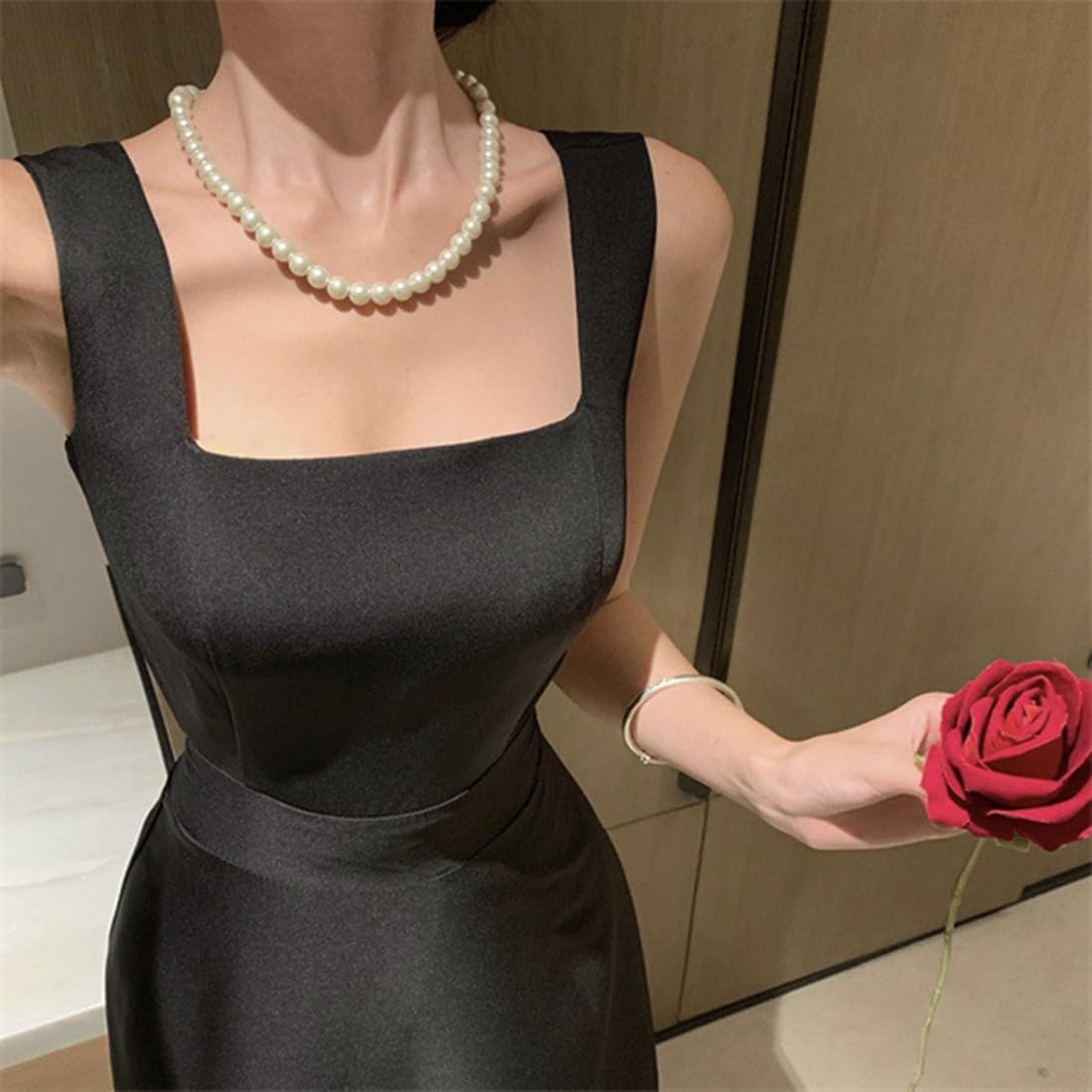 [Fiveen] ドレス 黒 前撮り オフショルダー レディース ロング ワンピース ドレス Aライン ウェディング パーティードレ