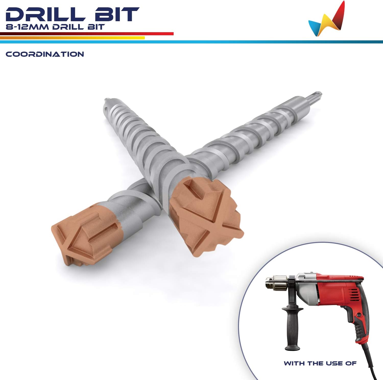 Windscreen4less 1-3/8’’ SDS Plus Hammer Drill Bit for Concrete Cement Rotary Masonry Hammer