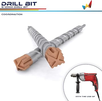 Windscreen4less 1-3/8 SDS Plus Hammer Drill Bit for Concrete Cement Rotary Masonry Hammer