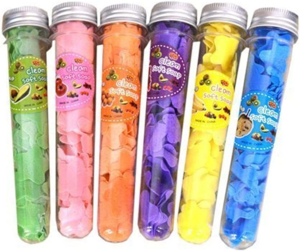 global mart Flavour Design Tube Shape Bottle Paper Soap Clean Soft Bath For Travel (2 Piece)