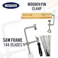 Vista 2 de 3 en 1 Sierra de joyero profesional Set Sierra Marco 144 cuchillas Madera Pin Abrazadera Metal