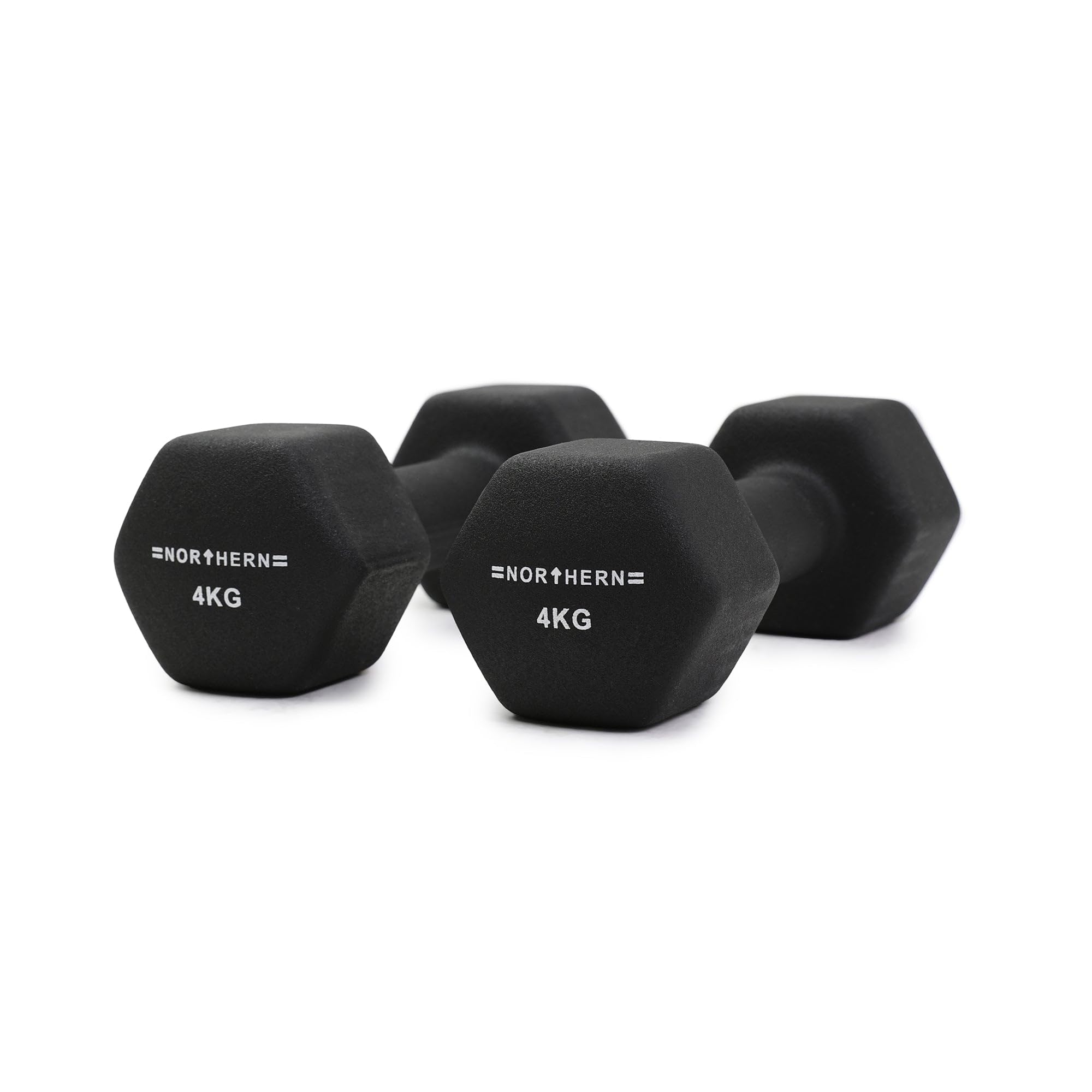 Neoprene Dumbbell Weights Dumbbells Set Home Gym Fitness Aerobic Exercise Strength Building Pilates Muscle Toning Training Physio Hex Shape Anti-Roll Non-Slip - Pair of 2 Dumbbells 2KG 3KG 4KG 6KG 8KG