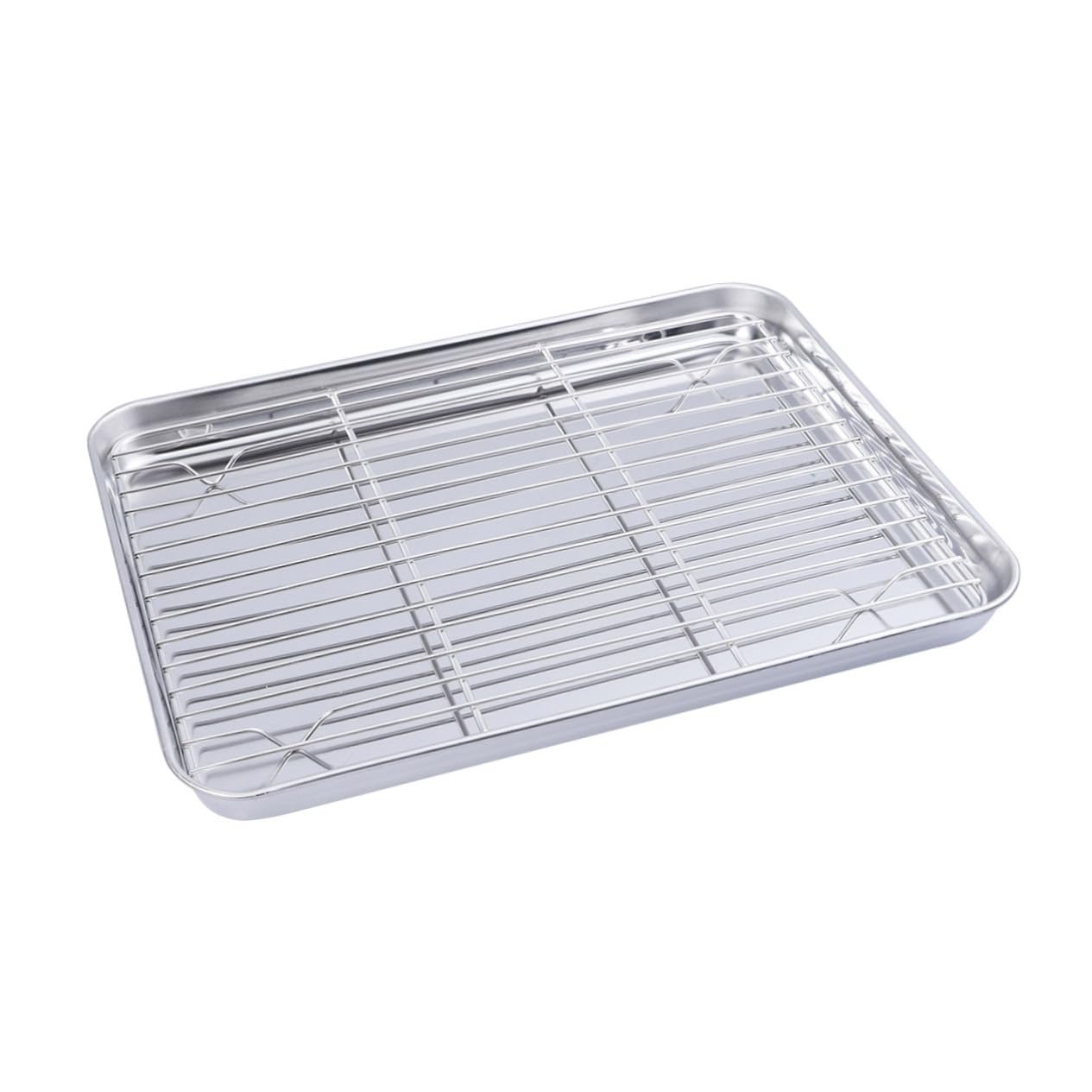 TOYANDONA 2piezas Bandejas para Hornear Drenaje de Acero Inoxidable Rejillas para Enfriar Pasteles Bandejas para Galletas Accesorios de Cocina