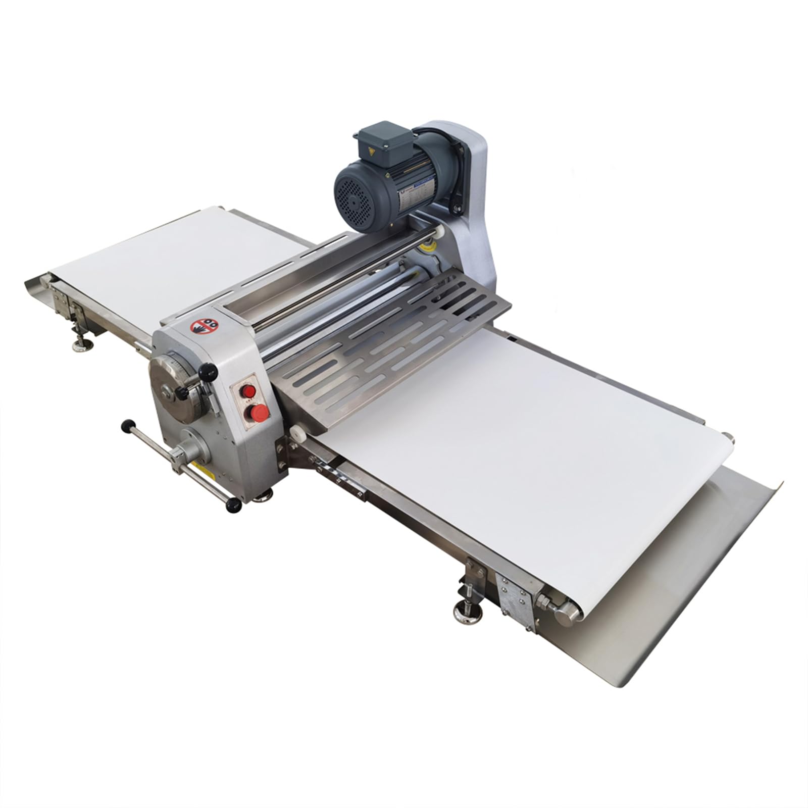 LGXEnzhuo Commercial Dough Sheeter 20'' Width Reversible Roller Dough Presser Desktop Croissant Roller Sheeter Stainless Steel Pastry Machine 0.04-1.26'' Thickness Folding Pizza Sheeter 110V