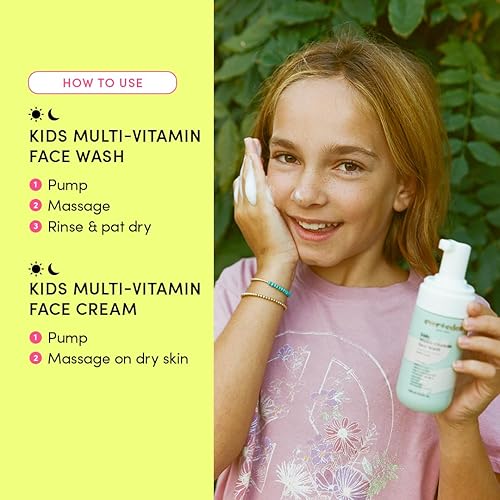 Miniatura 3 de Evereden Happy Kids Skin & Lips Rutine  Set de lavado facial y crema facial con vitaminas y aceite labial tintado, cuidado de la piel limpio y
