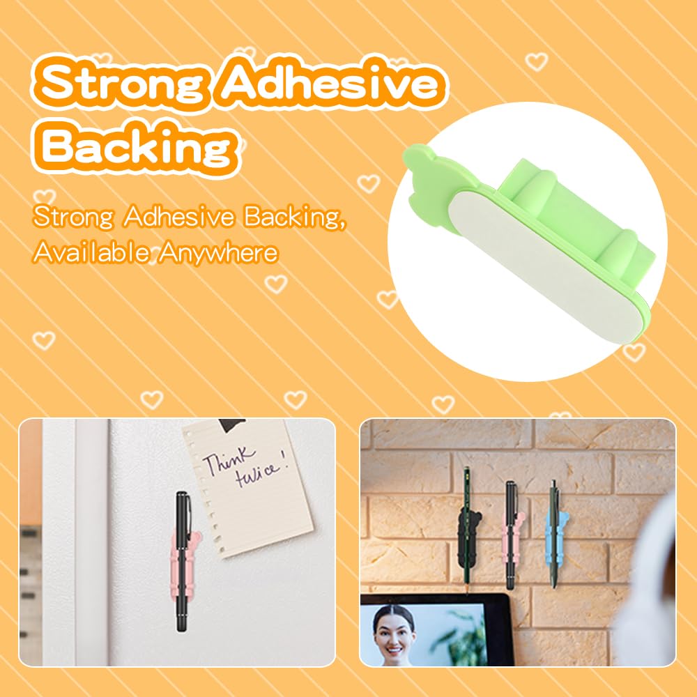 Lot De 6 Porte-crayons Adhésifs En Silicone Pour Bureau