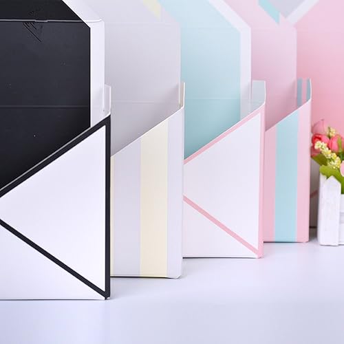 Miniatura 6 de BBJ WRAPS Caja de papel de envoltura de flores, cajas de embalaje de ramo de floristería para suministros de arreglos florales, 5 unidades, 7.9 x