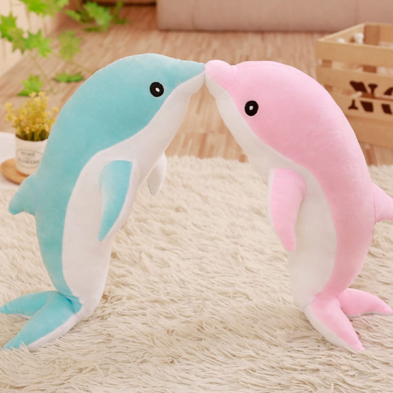 Amazon.co.jp: M．ASSOLATO イルカ ぬいぐるみ ピンク イルカ