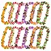 AWCIGG Collier Hawaien, 12 Pièces Colliers de Fleurs Hawaienne, 6 Modèles Différents de Leis Hawaïens, Tropical Hawaien Luau Fleurs Colliers pour Plage Tropicales Hawaïennes Thème Décorations De Fête