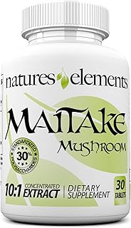 Maitake Mushroom – 10:1 Extract with 30% Polysaccharides – 500mg Tablets – 30 Count – Traditional Fruiting Body Extract – Made in USA