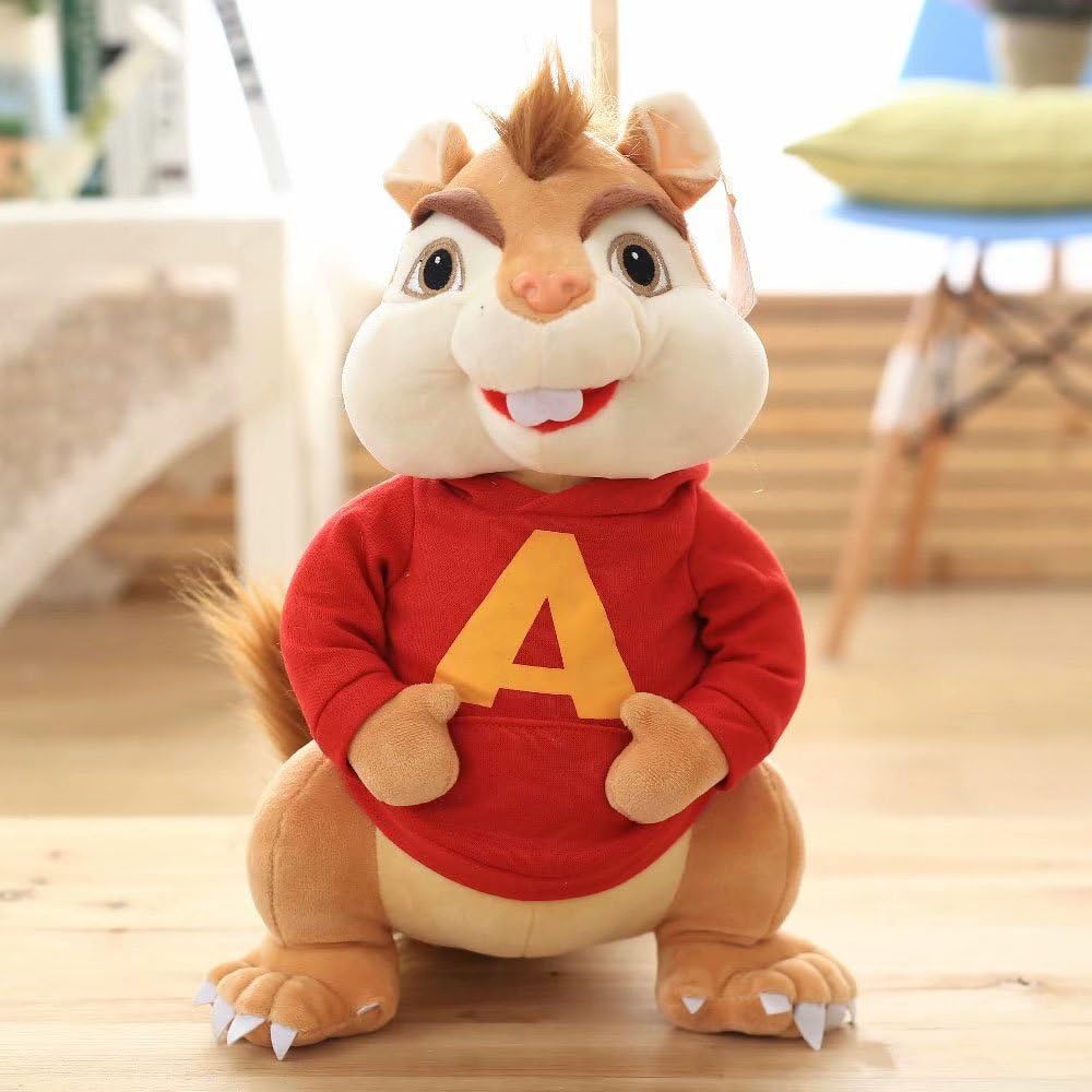 Cherubs Stuffed Plush Alvin Squirrel Cartoon Character; 36 cm (Red)