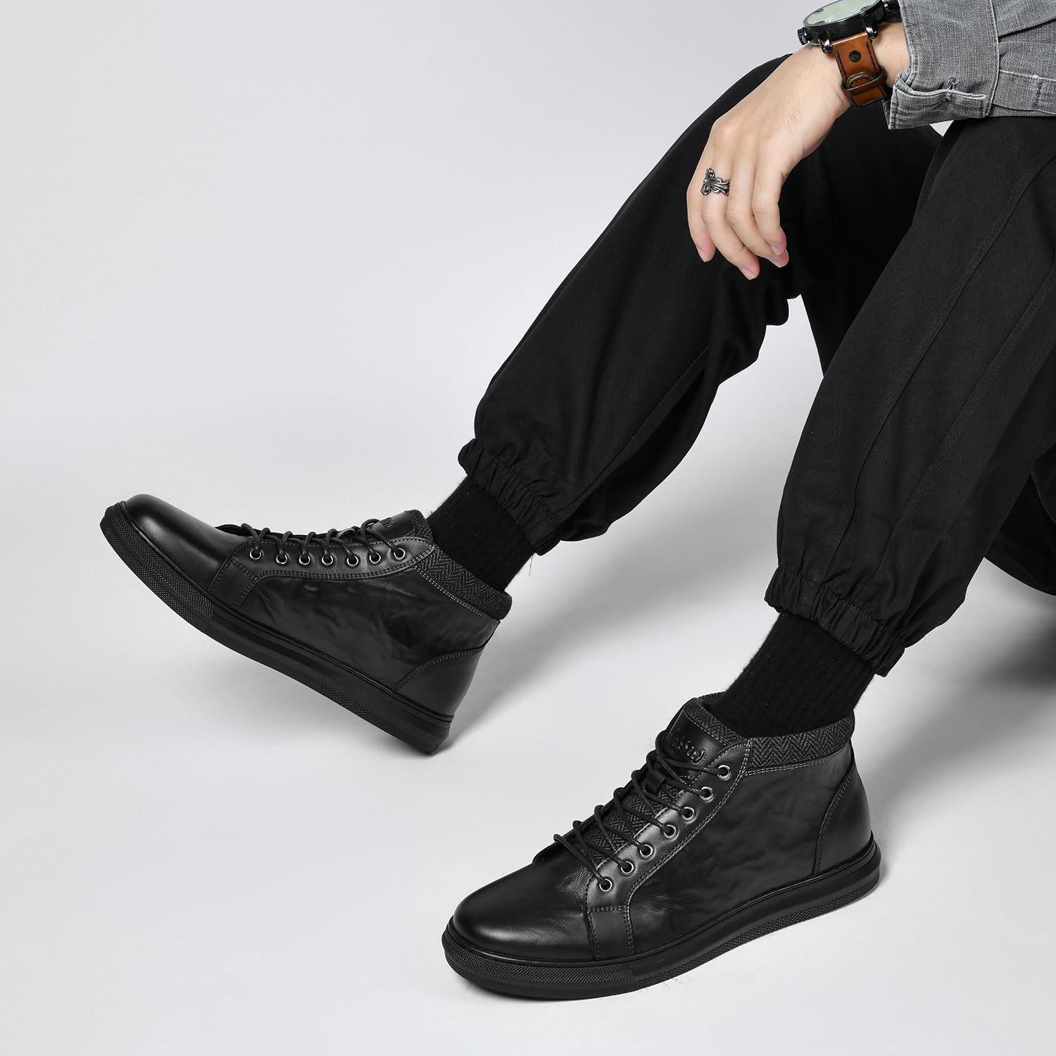 Arkbird Mens Leather Sneaker Fashion Classic Casual Chukka Ankle Boots for Men - Image 8