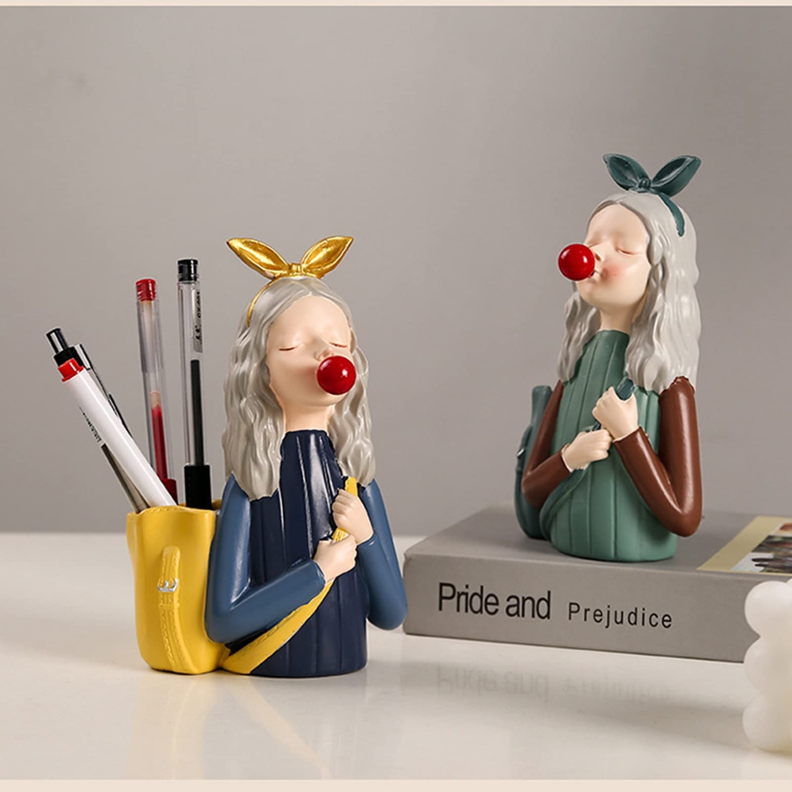 Porte-stylo mignon en résine Ejoyous, le cadeau idéal pour décoration de bureau de chambre d'enfant