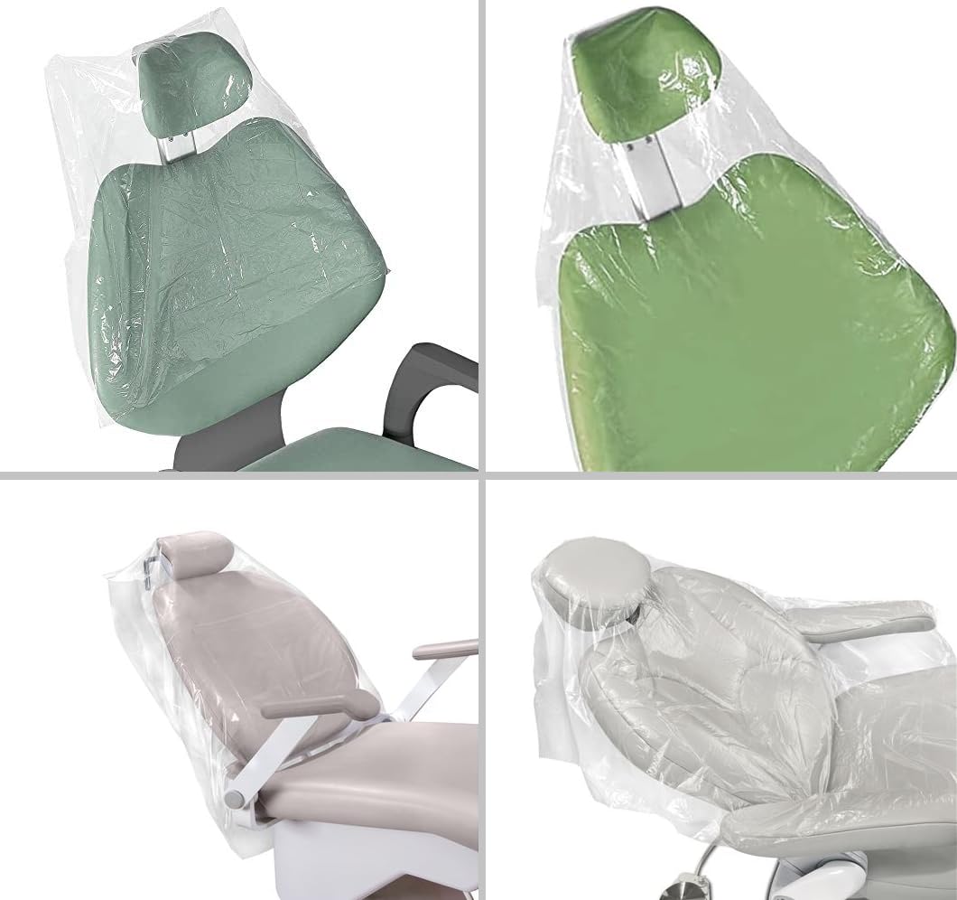 225/Pcs Dental Half Chair Covers 24" x 27.5" Disposable Chair Waterproof Clear Plastic Protector Chair Sleeves